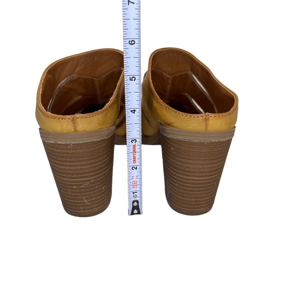 Dolce Vita Brown Leather Slip On Block Heel Mules women Size 9.5 - Picture 8 of 13